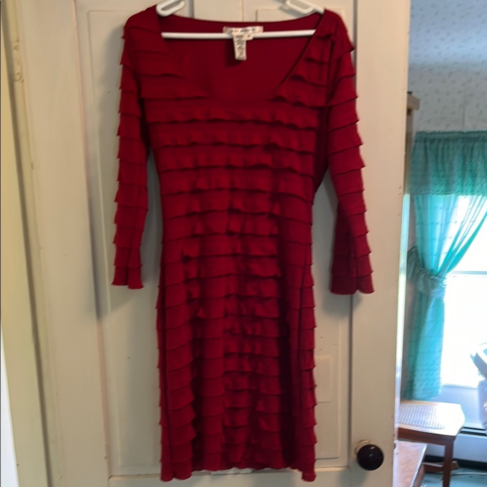 Red Ruffle Dress